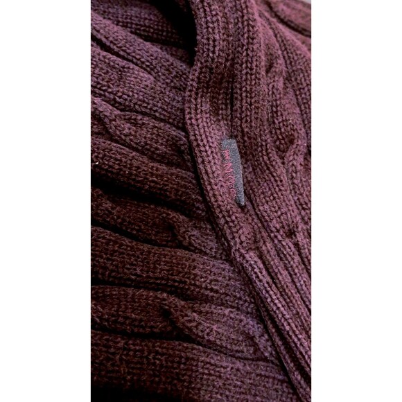 Y2K VTG IZOD Men’s XL Cable Knit Sweater Purple Knit Retro Streetwear Preppy - Picture 9 of 9